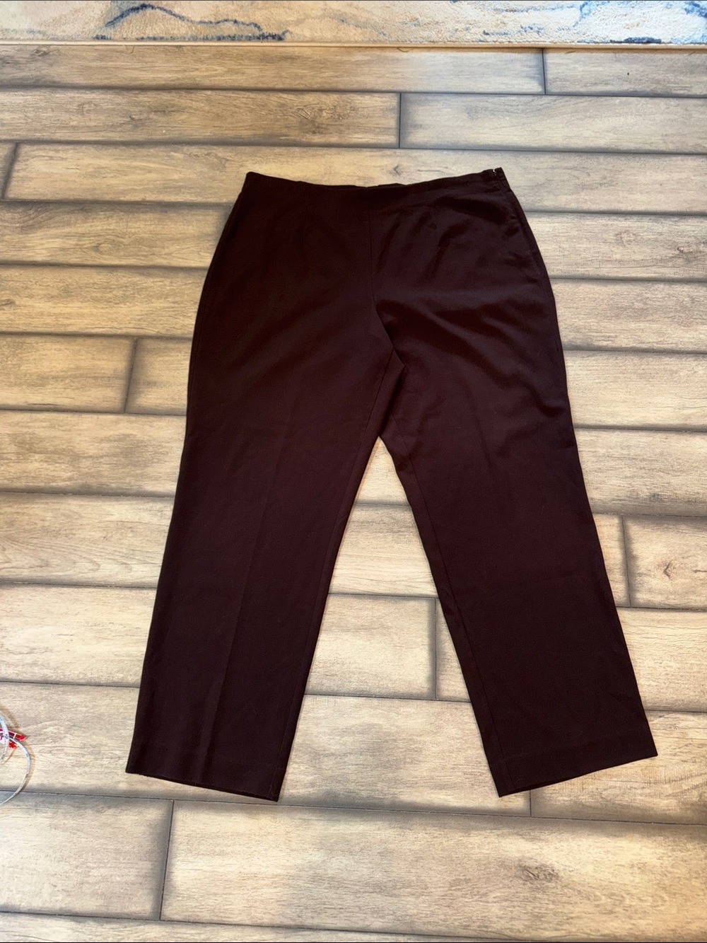 Susan Graver Men's Straight-Leg Pants in Dark Brown